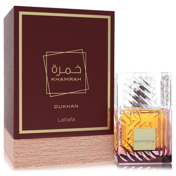 Lattafa Khamrah Dukhan by Lattafa Eau De Parfum Spray (Unisex) 3.4 oz for Men